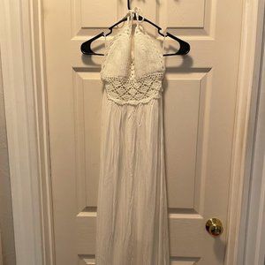Maxi White Crochet Dress